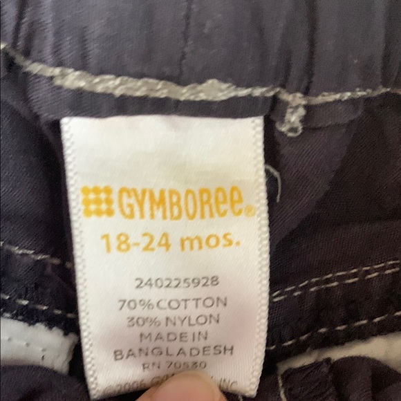 Gymboree Boys 18-24 Dark Gray Casual Shorts with Elastic Waist - Picture 2 of 3